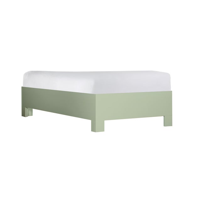 Not Yet Made - Made To Order Ivy Platform Bed Twin Extra Long, Celery Green For Sale - Image 5 of 5