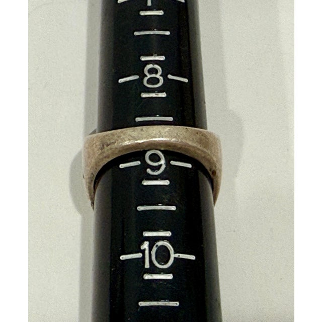 1960s Navajo Old Pawn Heavy Sterling Silver Turquoise Coral Native American Ring Southwest For Sale - Image 5 of 7