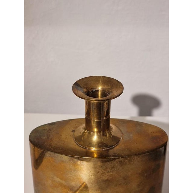 Vintage Swedish Gilded Brass Flask by Pierre Forssell, 1890s For Sale - Image 4 of 6