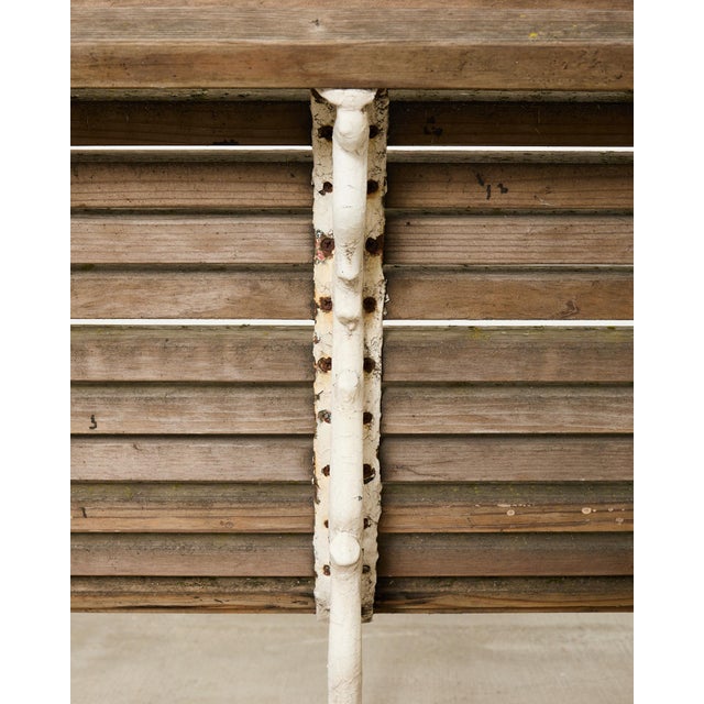 Country English Victorian Faux Bois Iron Garden Bench For Sale - Image 12 of 12