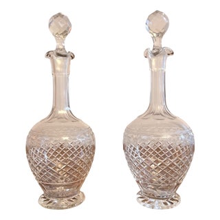 Antique Edwardian Decanters, 1900, Set of 2 For Sale