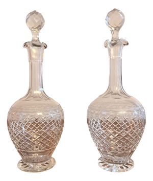 Antique Edwardian Decanters, 1900, Set of 2