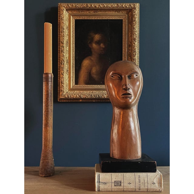 Antique 18th C. Italian Chiaroscuro Figurative Painting (Oil on Canvas, Framed). 18th century Italian figurative oil...