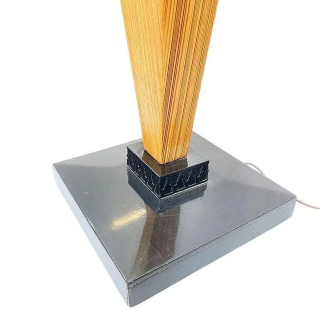 Wood Mid-Century Sculptural Combed Wood Floor Lamp in the Style of Paul Frankl For Sale - Image 7 of 7