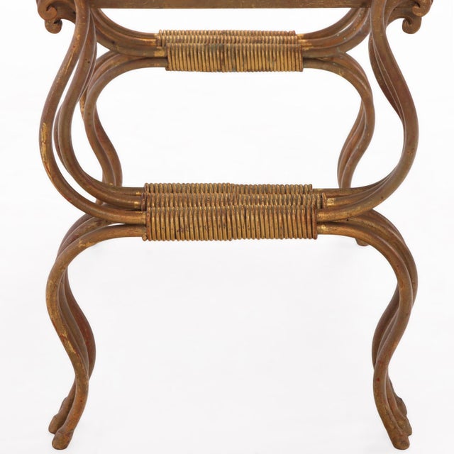 1950s A Set of French Gilt Iron Nesting Tables, C 1950. For Sale - Image 5 of 7