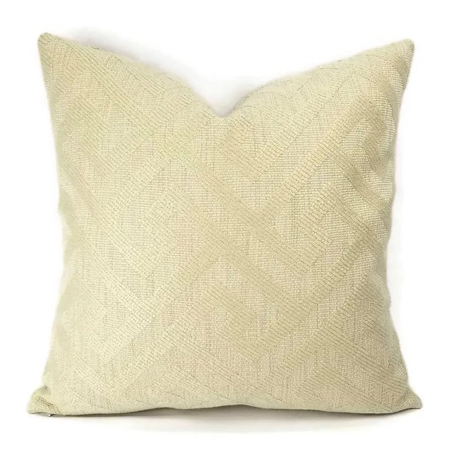 Not Yet Made - Made To Order F. Schumacher l'Orient Fret Ecru Pillow Cover For Sale - Image 5 of 5