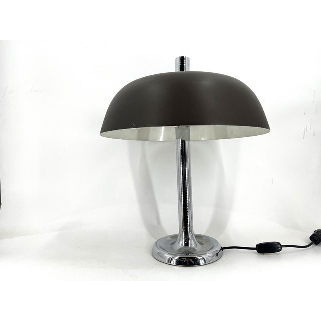 Brown Vintage Desk Lamp by Egon Hillebrand, 1970s For Sale - Image 8 of 9