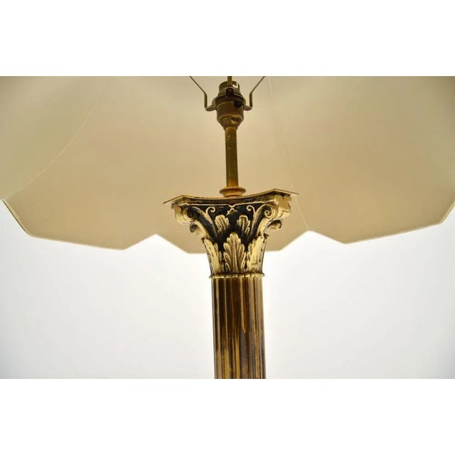 Neoclassical Brass Table Lamp, 1950 For Sale - Image 6 of 9