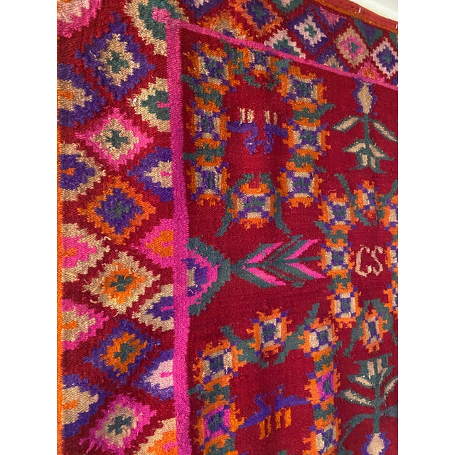 Mid-Late 20th Century Vintage Peruvian Andean Pictorial Wool Textile Wall Hanging (69' X 57.5") For Sale - Image 11 of 13
