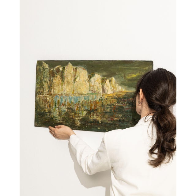 Early 20th Century France Forest Green Wood Painting For Sale - Image 11 of 15