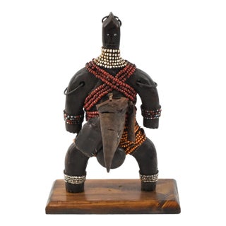 Early 20th Century Namchi Namji Beaded Fertility Doll Cameroon For Sale
