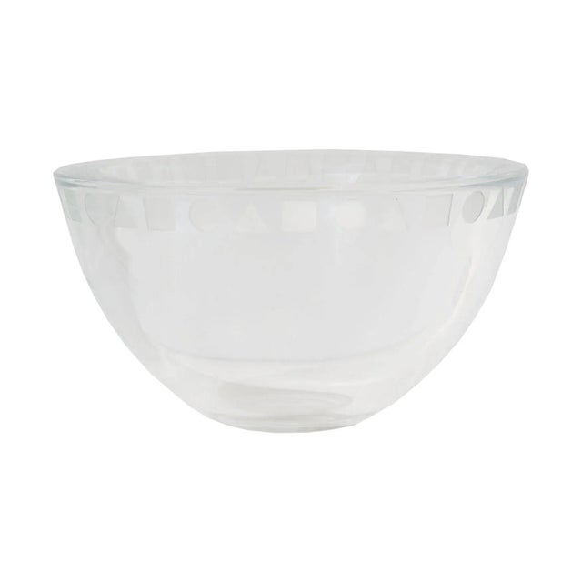 A Postmodern Sengai crystal bowl designed by the American designer Ward Bennett (1917-2004) for Sasaki. Marked "Sasaki" to...