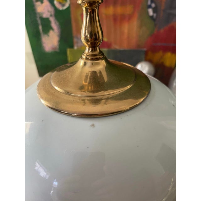 Vintage Asian Glass Lamp For Sale - Image 4 of 8