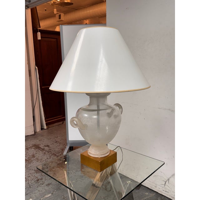 Design Plus Gallery presents a Table Lamp by Odada. The lamp showcases a sculptural Seguso Vetri d’Arte frosted glass vase...