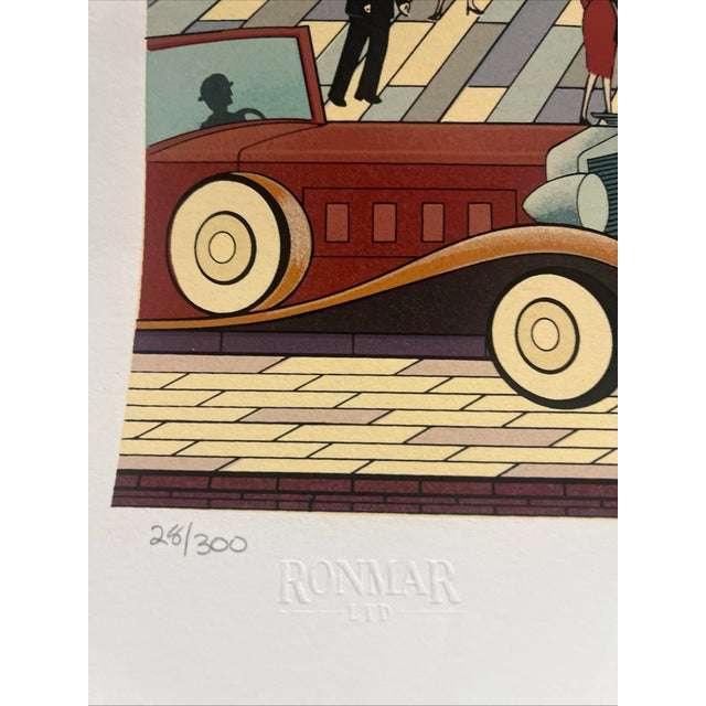 Street Art Vintage Nicky Watanabe "Powell Street Cable Car" Signed Serigraph Screenprint 28/300 San Francisco For Sale - Image 3 of 9
