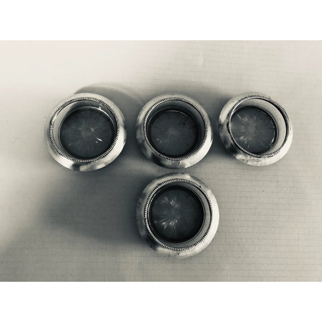 1950s Midcentury Frank Whiting & Co.Sterling Silver Coasters S/4 For Sale - Image 5 of 5