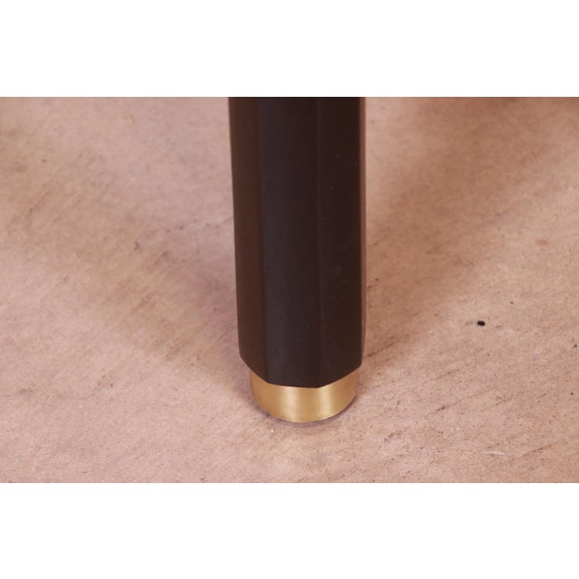 Harvey Probber Teak and Ebonized Mahogany Extension Dining Table, Newly Refinished For Sale - Image 12 of 13