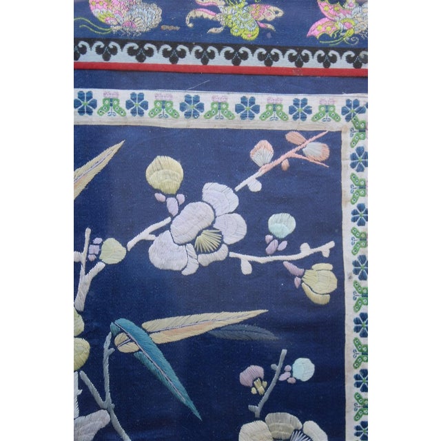Ornamental Silk Embroidered Painting, China, 1950s For Sale - Image 6 of 10