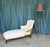 French 19th Century Chaise Longue in Muslin For Sale - Image 10 of 13