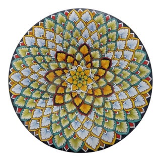 Deruta Gialletti Giulio Italian Majolica Pottery 14" Serving or Wall Plate For Sale