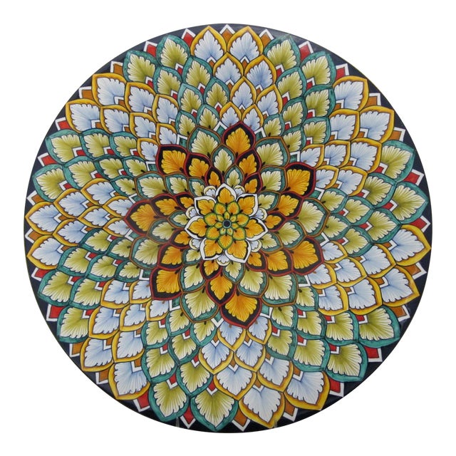 Deruta Gialletti Giulio Italian Majolica Pottery 14" Serving or Wall Plate For Sale