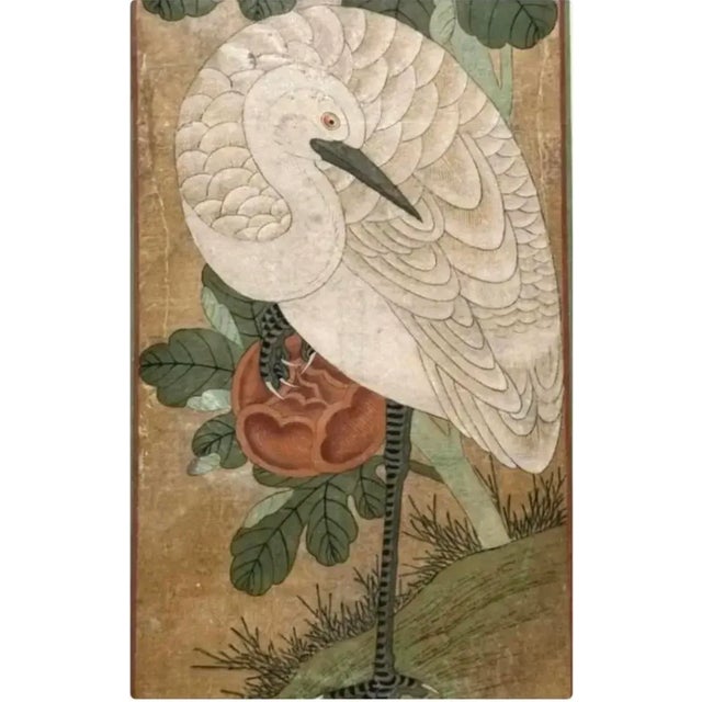 Wood Antique Chinese Hand Painted Panel Screens, a Pair For Sale - Image 7 of 13