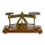 Antique English Brass & Oak Postal Letter Scale With Original Weights, Early 20th Century For Sale
