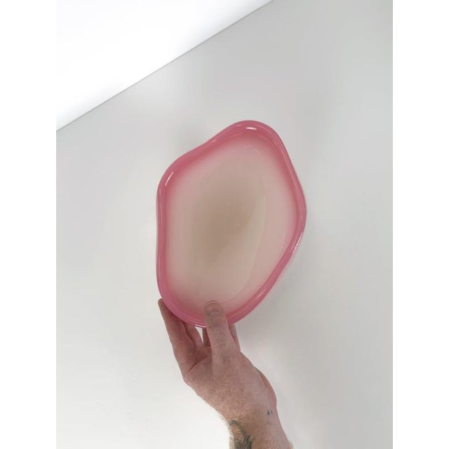 Large Murano Glass Bowl in Pink Alabastro from Archimede Seguso, Italy, 1960s For Sale - Image 6 of 10