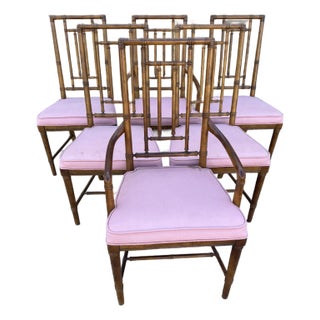 Drexel Faux Bamboo Chairs - Set of 6 For Sale