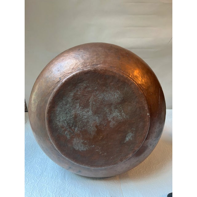 Metal Large Late 19th Century Antique Hammered Copper Pot For Sale - Image 7 of 13