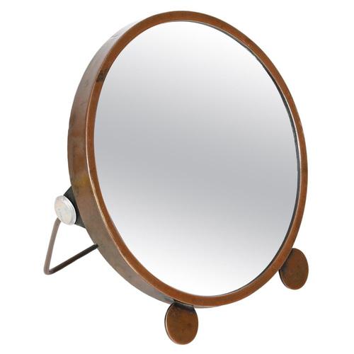 Italian Art Deco Adjustable Copper Table Mirror, Italy, 1930s For Sale - Image 18 of 18