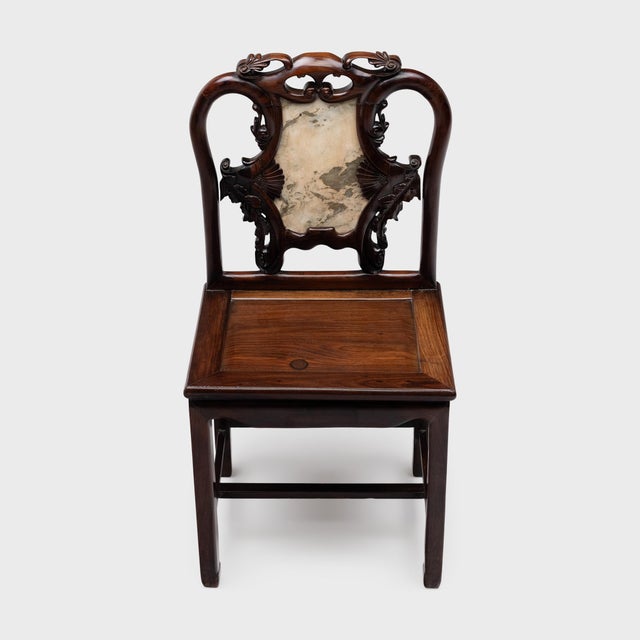 Shanghai Deco Marble Back Chair, C. 1930 For Sale In Chicago - Image 6 of 8