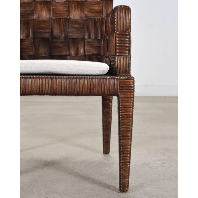 Set of Four John Hutton for Donghia Block Island Cane Armchairs For Sale - Image 10 of 18
