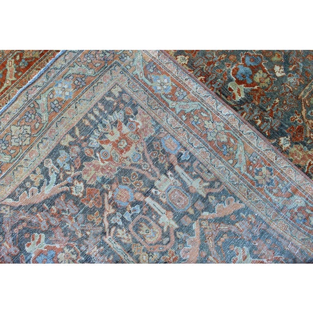 All-Over Design Antique Persian Tabriz Rug With Flowing Florals For Sale - Image 10 of 11