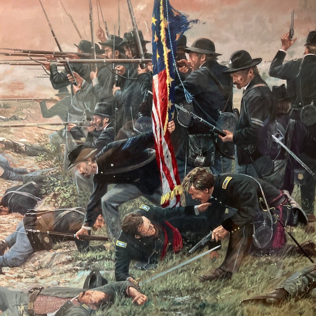 1990 Original Print Numbered Signed Framed by Dale Gallon Titled Not a Man Wavered For Sale - Image 12 of 12