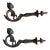 19th Century Cast Iron Hooks - 2 Pieces For Sale
