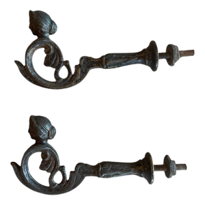 19th Century Cast Iron Hooks - 2 Pieces