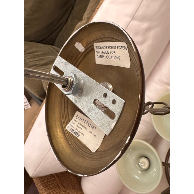 Rejuvenation Hardware Milky Glass Chandelier For Sale - Image 11 of 12