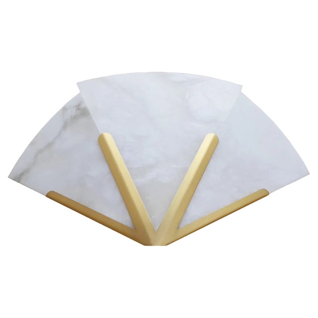 Alabaster Sconce from Eclipsi, Spain, 1990s For Sale