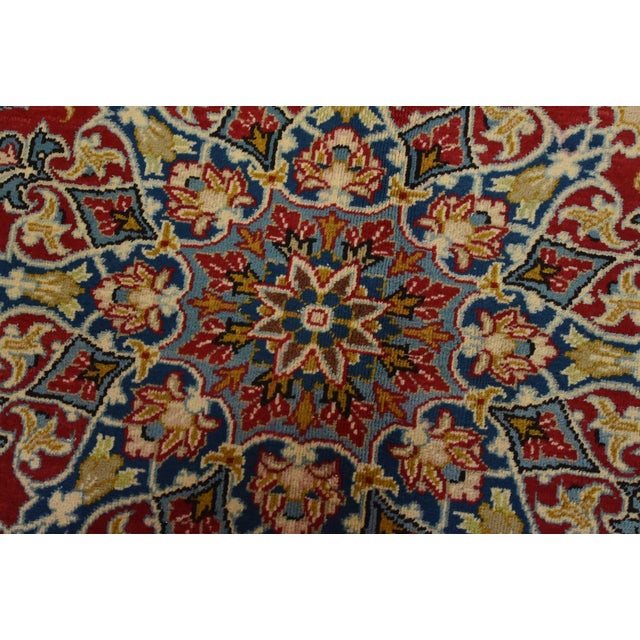 Najafabad Rug 7’8” X 10’11” Red Wool Vintage Traditional Hand-Knotted Carpet For Sale - Image 10 of 15