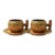 Vintage-Style Coffee Cup and Saucer Set - Set of 2 For Sale