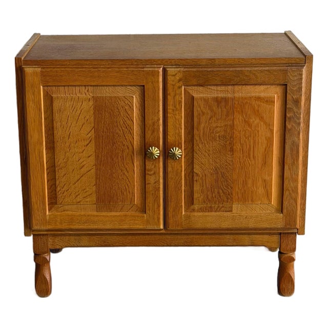 Danish Oak Small Storage Cabinet Mid-Century Modern 1970s For Sale
