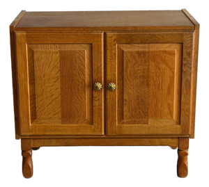 Danish Oak Small Storage Cabinet Mid-Century Modern 1970s