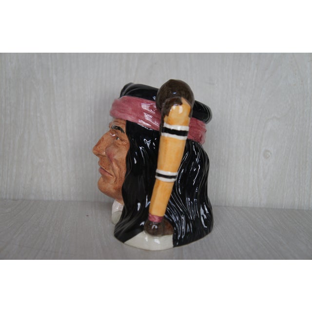 1980s English Royal Doulton Geronimo Apache Indian Leader Character Toby Jug For Sale - Image 6 of 14