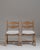 Pair of 1970s French Beige Oak Mid-Century Modern Chairs with Upholstered Seats For Sale - Image 9 of 15