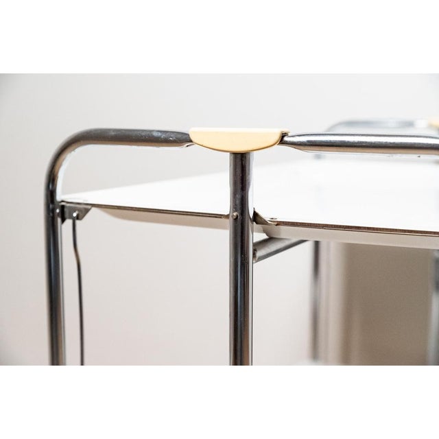 Plastic and Chrome Metal Bar or Food Cart, 1970s For Sale - Image 4 of 11