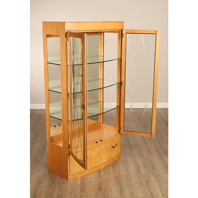 Thomasville Thomasville Bogart Collection Bow Front Curio Display Cabinet For Sale - Image 4 of 18