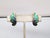 Vintage 1960s Signed Napier Green & Blue Enamel Feather Clip Earrings-2 Pieces For Sale In Philadelphia - Image 6 of 8