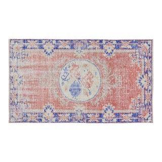 Vintage Turkish Anatolian Knotted Wool Rug, 2'5''x4'5'' For Sale