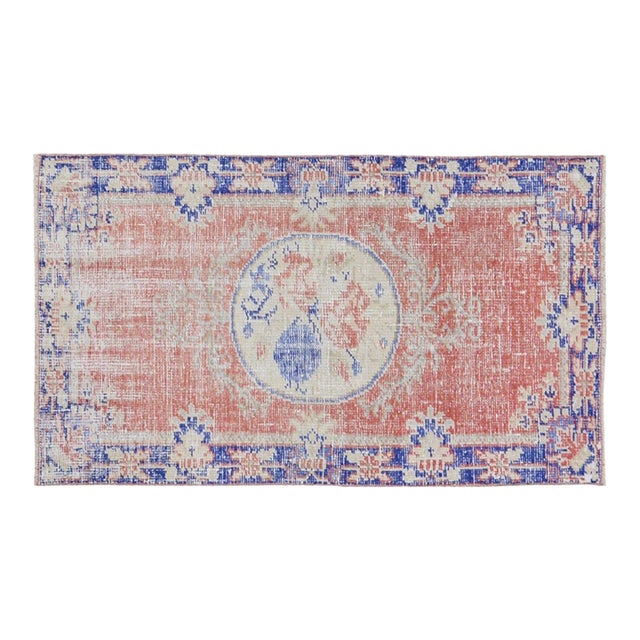 Vintage Turkish Anatolian Knotted Wool Rug, 2'5''x4'5'' For Sale